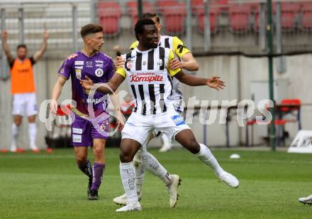 Fussball Bundesliga. SK Austria Klagenfurt gegen LASK.  Torjubel Ibrahim Mustapha (LASK).  Klagenfurt, am 7.5.2023.
Foto: Kuess
---
pressefotos, pressefotografie, kuess, qs, qspictures, sport, bild, bilder, bilddatenbank