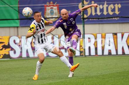 Fussball Bundesliga. SK Austria Klagenfurt gegen LASK.  Nicolas Wimmer, (Klagenfurt),    Marin Ljubicic (LASK).  Klagenfurt, am 7.5.2023.
Foto: Kuess
---
pressefotos, pressefotografie, kuess, qs, qspictures, sport, bild, bilder, bilddatenbank