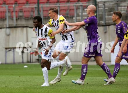 Fussball Bundesliga. SK Austria Klagenfurt gegen LASK. Torjubel Ibrahim Mustapha   (LASK).  Klagenfurt, am 7.5.2023.
Foto: Kuess
---
pressefotos, pressefotografie, kuess, qs, qspictures, sport, bild, bilder, bilddatenbank