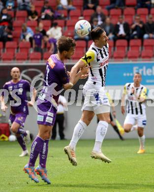 Fussball Bundesliga. SK Austria Klagenfurt gegen LASK.  Thorsten Mahrer, (Klagenfurt),    Robert Zulj (LASK).  Klagenfurt, am 7.5.2023.
Foto: Kuess
---
pressefotos, pressefotografie, kuess, qs, qspictures, sport, bild, bilder, bilddatenbank
