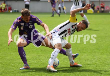 Fussball Bundesliga. SK Austria Klagenfurt gegen LASK.  Christopher Wernitznig, (Klagenfurt),   Sascha Horvath  (LASK).  Klagenfurt, am 7.5.2023.
Foto: Kuess
---
pressefotos, pressefotografie, kuess, qs, qspictures, sport, bild, bilder, bilddatenbank