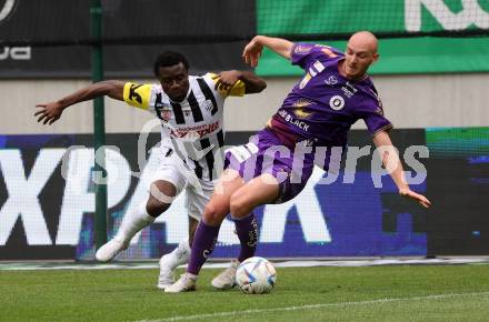 Fussball Bundesliga. SK Austria Klagenfurt gegen LASK.  Nicolas Wimmer,  (Klagenfurt),    Ibrahim Mustapha (LASK).  Klagenfurt, am 7.5.2023.
Foto: Kuess
---
pressefotos, pressefotografie, kuess, qs, qspictures, sport, bild, bilder, bilddatenbank