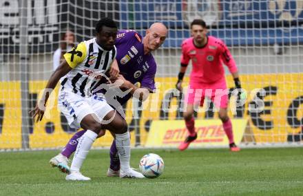 Fussball Bundesliga. SK Austria Klagenfurt gegen LASK.  Nicolas Wimmer, (Klagenfurt),    Ibrahim Mustapha  (LASK).  Klagenfurt, am 7.5.2023.
Foto: Kuess
---
pressefotos, pressefotografie, kuess, qs, qspictures, sport, bild, bilder, bilddatenbank
