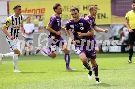 Fussball Bundesliga. SK Austria Klagenfurt gegen LASK.  Torjubel Andrew Irving (Klagenfurt). Klagenfurt, am 7.5.2023.
Foto: Kuess
---
pressefotos, pressefotografie, kuess, qs, qspictures, sport, bild, bilder, bilddatenbank