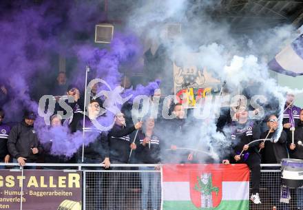 Fussball Kaerntner Liga. KAC gegen Austria Klagenfurt Amat.  Fans  (Austria Klagenfurt). Klagenfurt, 12.5.2023.
Foto: Kuess


---
pressefotos, pressefotografie, kuess, qs, qspictures, sport, bild, bilder, bilddatenbank