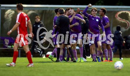 Fussball Kaerntner Liga. KAC gegen Austria Klagenfurt Amat.  Torjubel  (Austria Klagenfurt). Klagenfurt, 12.5.2023.
Foto: Kuess


---
pressefotos, pressefotografie, kuess, qs, qspictures, sport, bild, bilder, bilddatenbank