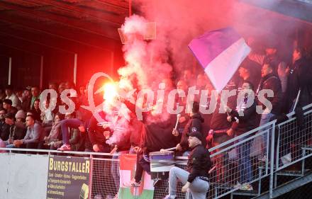 Fussball Kaerntner Liga. KAC gegen Austria Klagenfurt Amat.  Fans  (Austria Klagenfurt). Klagenfurt, 12.5.2023.
Foto: Kuess


---
pressefotos, pressefotografie, kuess, qs, qspictures, sport, bild, bilder, bilddatenbank