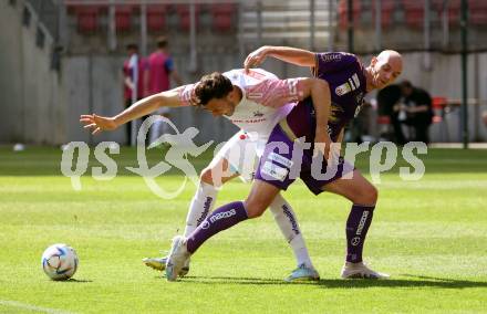 Fussball Bundesliga. SK Austria Klagenfurt gegen FK Austria Wien.  Nicolas Wimmer,  (Klagenfurt),  Haris Tabakovic  (Wien).  Klagenfurt, am 21.5.2023.
Foto: Kuess
---
pressefotos, pressefotografie, kuess, qs, qspictures, sport, bild, bilder, bilddatenbank