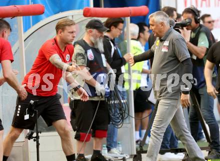 Fussball Bundesliga. SK Austria Klagenfurt gegen FK Austria Wien. Co-Trainer Martin Lassnig, Trainer Peter Pacult.  Klagenfurt, am 21.5.2023.
Foto: Kuess
---
pressefotos, pressefotografie, kuess, qs, qspictures, sport, bild, bilder, bilddatenbank