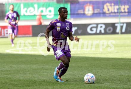 Fussball Bundesliga. SK Austria Klagenfurt gegen FK Austria Wien. Solomon Owusu Bonnah  (Klagenfurt).  Klagenfurt, am 21.5.2023.
Foto: Kuess
---
pressefotos, pressefotografie, kuess, qs, qspictures, sport, bild, bilder, bilddatenbank