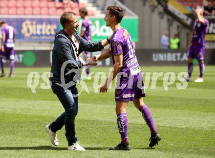 Fussball Bundesliga. SK Austria Klagenfurt gegen FK Austria Wien.  Klaus Mitterdorfer, Till Sebastian Schumacher.  Klagenfurt, am 21.5.2023.
Foto: Kuess
---
pressefotos, pressefotografie, kuess, qs, qspictures, sport, bild, bilder, bilddatenbank