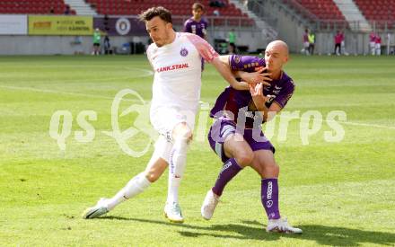 Fussball Bundesliga. SK Austria Klagenfurt gegen FK Austria Wien. Nicolas Wimmer  (Klagenfurt), Haris Tabakovic (Wien).  Klagenfurt, am 21.5.2023.
Foto: Kuess
---
pressefotos, pressefotografie, kuess, qs, qspictures, sport, bild, bilder, bilddatenbank