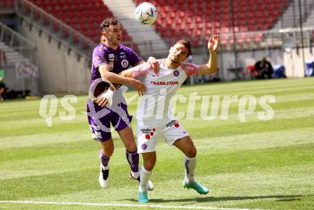 Fussball Bundesliga. SK Austria Klagenfurt gegen FK Austria Wien. Andrew Irving (Klagenfurt), Matteo Meisl (Wien).  Klagenfurt, am 21.5.2023.
Foto: Kuess
---
pressefotos, pressefotografie, kuess, qs, qspictures, sport, bild, bilder, bilddatenbank