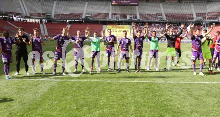 Fussball Bundesliga. SK Austria Klagenfurt gegen FK Austria Wien.  Jubel Austria Klagenfurt (Klagenfurt).  Klagenfurt, am 21.5.2023.
Foto: Kuess
---
pressefotos, pressefotografie, kuess, qs, qspictures, sport, bild, bilder, bilddatenbank