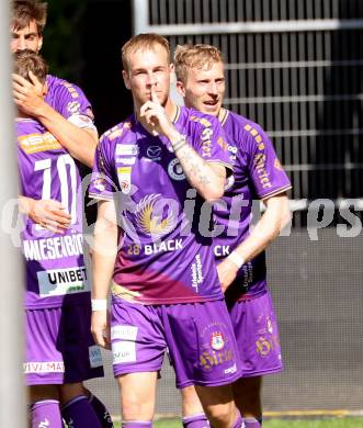 Fussball Bundesliga. SK Austria Klagenfurt gegen FK Austria Wien.  Torjubel Florian Jaritz (Klagenfurt).  Klagenfurt, am 21.5.2023.
Foto: Kuess
---
pressefotos, pressefotografie, kuess, qs, qspictures, sport, bild, bilder, bilddatenbank