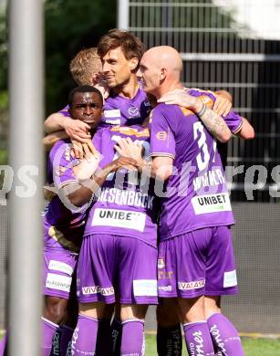 Fussball Bundesliga. SK Austria Klagenfurt gegen FK Austria Wien.  Torjubel Austria Klagenfurt (Klagenfurt).  Klagenfurt, am 21.5.2023.
Foto: Kuess
---
pressefotos, pressefotografie, kuess, qs, qspictures, sport, bild, bilder, bilddatenbank