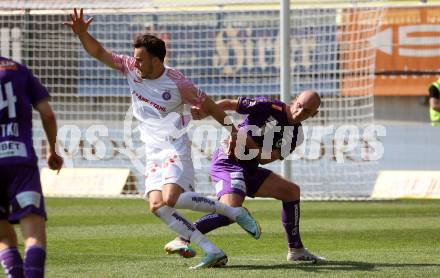 Fussball Bundesliga. SK Austria Klagenfurt gegen FK Austria Wien. Nicolas Wimmer,   (Klagenfurt),  Haris Tabakovic  (Wien).  Klagenfurt, am 21.5.2023.
Foto: Kuess
---
pressefotos, pressefotografie, kuess, qs, qspictures, sport, bild, bilder, bilddatenbank