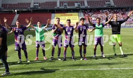 Fussball Bundesliga. SK Austria Klagenfurt gegen FK Austria Wien.   Fabian Miesenboeck, Sinan Karweina, Andrew Irving, Till Sebastian Schumacher, Sebastian Guerra Soto, Michael Blauensteiner, Marco Knaller (Klagenfurt). Klagenfurt, am 21.5.2023.
Foto: Kuess
---
pressefotos, pressefotografie, kuess, qs, qspictures, sport, bild, bilder, bilddatenbank