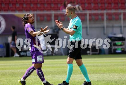 Fussball Bundesliga. SK Austria Klagenfurt gegen FK Austria Wien. Maximiliano Moreira Romero,   (Klagenfurt), Schiedsrichter Christopher Jaeger. Klagenfurt, am 21.5.2023.
Foto: Kuess
---
pressefotos, pressefotografie, kuess, qs, qspictures, sport, bild, bilder, bilddatenbank