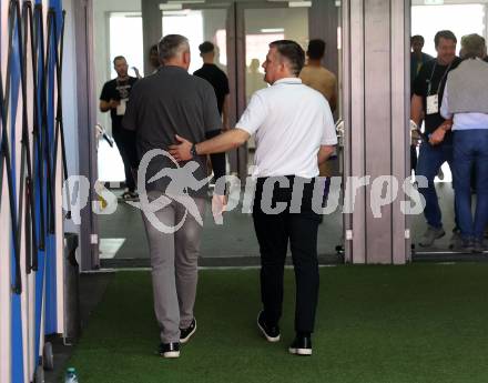 Fussball Bundesliga. SK Austria Klagenfurt gegen FK Austria Wien.  Trainer Peter Pacult, Matthias Imhof (Klagenfurt). Klagenfurt, am 21.5.2023.
Foto: Kuess
---
pressefotos, pressefotografie, kuess, qs, qspictures, sport, bild, bilder, bilddatenbank