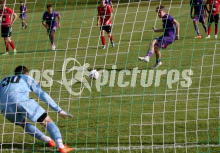 Fussball Kaerntner Liga. SK Austria Klagenfurt gegen Spittal.  Moritz Berg (Austria Klagenfurt), Ozbej Kisovec (Spittal). Brueckl, am 27.5.2023.
Foto: Kuess



---
pressefotos, pressefotografie, kuess, qs, qspictures, sport, bild, bilder, bilddatenbank