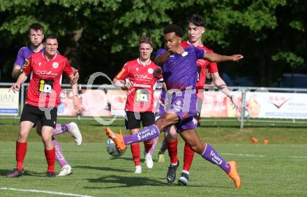 Fussball Kaerntner Liga. SK Austria Klagenfurt gegen Spittal.  Emilian Metu (Austria Klagenfurt).  Brueckl, am 27.5.2023.
Foto: Kuess



---
pressefotos, pressefotografie, kuess, qs, qspictures, sport, bild, bilder, bilddatenbank