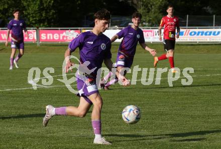 Fussball Kaerntner Liga. SK Austria Klagenfurt gegen Spittal.  Tristan Elias Schoppitsch (Austria Klagenfurt).  Brueckl, am 27.5.2023.
Foto: Kuess



---
pressefotos, pressefotografie, kuess, qs, qspictures, sport, bild, bilder, bilddatenbank