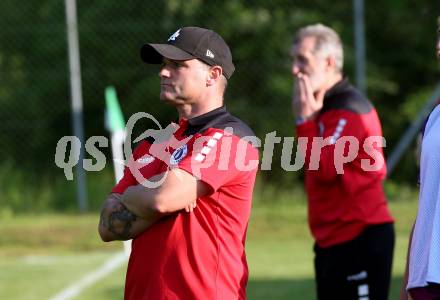 Fussball Kaerntner Liga. SK Austria Klagenfurt gegen Spittal.  Co-Trainer Kai Schoppitsch (Austria Klagenfurt).  Brueckl, am 27.5.2023.
Foto: Kuess



---
pressefotos, pressefotografie, kuess, qs, qspictures, sport, bild, bilder, bilddatenbank