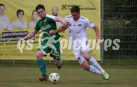 Fussball Kaerntner Liga. ASK gegen Lendorf.  Seid Zukic (ASK),  Florian Pingist (Lendorf). KLagenfurt, am 2.6.2023.
Foto: Kuess



---
pressefotos, pressefotografie, kuess, qs, qspictures, sport, bild, bilder, bilddatenbank