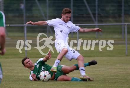 Fussball Kaerntner Liga. ASK gegen Lendorf.  Matic Kopac (ASK),   Thomas Zraunig (Lendorf). KLagenfurt, am 2.6.2023.
Foto: Kuess



---
pressefotos, pressefotografie, kuess, qs, qspictures, sport, bild, bilder, bilddatenbank