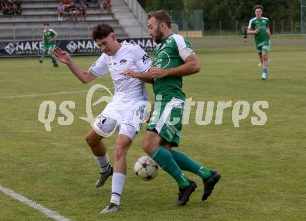 Fussball Kaerntner Liga. ASK gegen Lendorf. Nico Otti  (ASK), Mario Zagler   (Lendorf). KLagenfurt, am 2.6.2023.
Foto: Kuess



---
pressefotos, pressefotografie, kuess, qs, qspictures, sport, bild, bilder, bilddatenbank