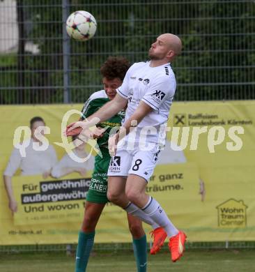 Fussball Kaerntner Liga. ASK gegen Lendorf.  Marko Mrsic (ASK),  Johannes Brunner (Lendorf). KLagenfurt, am 2.6.2023.
Foto: Kuess



---
pressefotos, pressefotografie, kuess, qs, qspictures, sport, bild, bilder, bilddatenbank