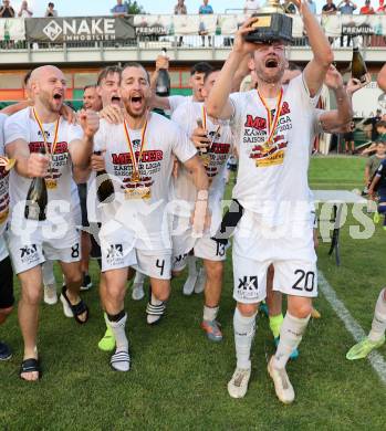 Fussball Kaerntner Liga. ASK gegen Lendorf. Meisterfeier  (ASK).  KLagenfurt, am 2.6.2023.
Foto: Kuess



---
pressefotos, pressefotografie, kuess, qs, qspictures, sport, bild, bilder, bilddatenbank