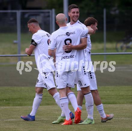 Fussball Kaerntner Liga. ASK gegen Lendorf.   Torjubel  Seid Zukic (ASK).  KLagenfurt, am 2.6.2023.
Foto: Kuess



---
pressefotos, pressefotografie, kuess, qs, qspictures, sport, bild, bilder, bilddatenbank