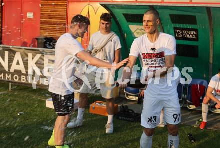 Fussball Kaerntner Liga. ASK gegen Lendorf. Meisterfeier  Kiril Hristov Ristoskov (ASK).  KLagenfurt, am 2.6.2023.
Foto: Kuess



---
pressefotos, pressefotografie, kuess, qs, qspictures, sport, bild, bilder, bilddatenbank