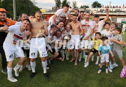 Fussball Kaerntner Liga. ASK gegen Lendorf. Meisterfeier  (ASK).  KLagenfurt, am 2.6.2023.
Foto: Kuess



---
pressefotos, pressefotografie, kuess, qs, qspictures, sport, bild, bilder, bilddatenbank