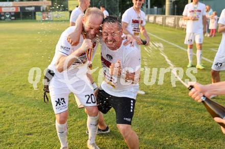 Fussball Kaerntner Liga. ASK gegen Lendorf. Meisterfeier  Danijel Micic, Co-Trainer Dieter Schmied (ASK).  KLagenfurt, am 2.6.2023.
Foto: Kuess



---
pressefotos, pressefotografie, kuess, qs, qspictures, sport, bild, bilder, bilddatenbank