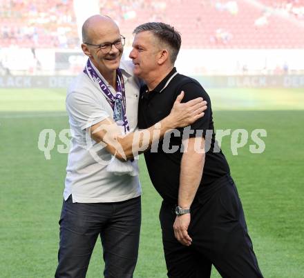 Fussball Bundesliga. SK Austria Klagenfurt gegen SK Rapid Wien.  Herbert Matschek, Matthias Imhof . Klagenfurt, am 3.6.2023.
Foto: Kuess
---
pressefotos, pressefotografie, kuess, qs, qspictures, sport, bild, bilder, bilddatenbank
