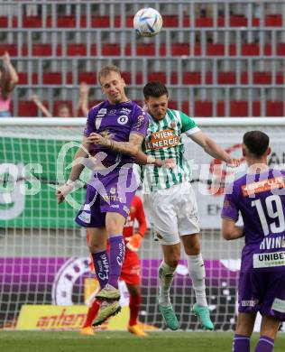 Fussball Bundesliga. SK Austria Klagenfurt gegen SK Rapid Wien. Florian Jaritz,  (Klagenfurt),   Kevin Wimmer  (Rapid).  Klagenfurt, am 3.6.2023.
Foto: Kuess
---
pressefotos, pressefotografie, kuess, qs, qspictures, sport, bild, bilder, bilddatenbank