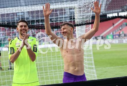 Fussball Bundesliga. SK Austria Klagenfurt gegen SK Rapid Wien.  Phillip Menzel, Christopher Wernitznig . Klagenfurt, am 3.6.2023.
Foto: Kuess
---
pressefotos, pressefotografie, kuess, qs, qspictures, sport, bild, bilder, bilddatenbank