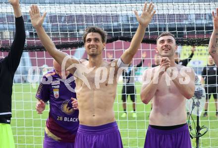 Fussball Bundesliga. SK Austria Klagenfurt gegen SK Rapid Wien.  Thorsten Mahrer, Andrew Irving . Klagenfurt, am 3.6.2023.
Foto: Kuess
---
pressefotos, pressefotografie, kuess, qs, qspictures, sport, bild, bilder, bilddatenbank