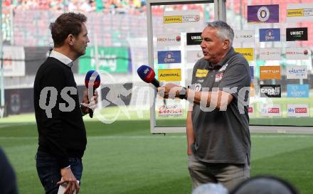 Fussball Bundesliga. SK Austria Klagenfurt gegen SK Rapid Wien.   Sky Reporter, Trainer Peter Pacult. Klagenfurt, am 3.6.2023.
Foto: Kuess
---
pressefotos, pressefotografie, kuess, qs, qspictures, sport, bild, bilder, bilddatenbank