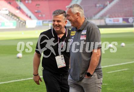 Fussball Bundesliga. SK Austria Klagenfurt gegen SK Rapid Wien.   Matthias Imhof, Trainer Peter Pacult. Klagenfurt, am 3.6.2023.
Foto: Kuess
---
pressefotos, pressefotografie, kuess, qs, qspictures, sport, bild, bilder, bilddatenbank