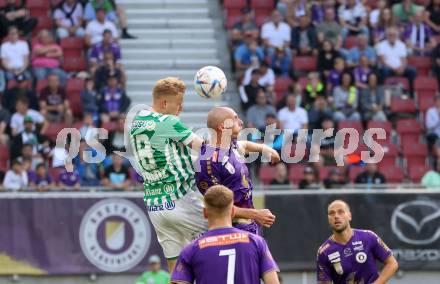 Fussball Bundesliga. SK Austria Klagenfurt gegen SK Rapid Wien.  Nicolas Wimmer, (Klagenfurt),   Oliver Strunz  (Rapid).  Klagenfurt, am 3.6.2023.
Foto: Kuess
---
pressefotos, pressefotografie, kuess, qs, qspictures, sport, bild, bilder, bilddatenbank