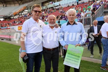 Fussball Bundesliga. SK Austria Klagenfurt gegen SK Rapid Wien. Kurt Widmann, Dr. Kurzeja, Alois Jagodic  (Klagenfurt). Klagenfurt, am 3.6.2023.
Foto: Kuess
---
pressefotos, pressefotografie, kuess, qs, qspictures, sport, bild, bilder, bilddatenbank