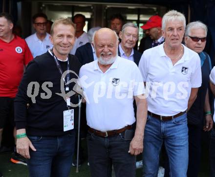 Fussball Bundesliga. SK Austria Klagenfurt gegen SK Rapid Wien.   KLaus Mitterdorfer, Dr. Jozef Kurzeja, Guenther Vidreis. Klagenfurt, am 3.6.2023.
Foto: Kuess
---
pressefotos, pressefotografie, kuess, qs, qspictures, sport, bild, bilder, bilddatenbank