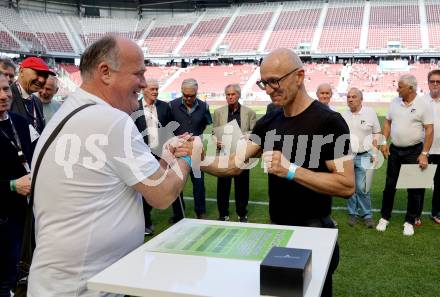 Fussball Bundesliga. SK Austria Klagenfurt gegen SK Rapid Wien.  Egon Katnik, Ewald Tuermer . Klagenfurt, am 3.6.2023.
Foto: Kuess
---
pressefotos, pressefotografie, kuess, qs, qspictures, sport, bild, bilder, bilddatenbank