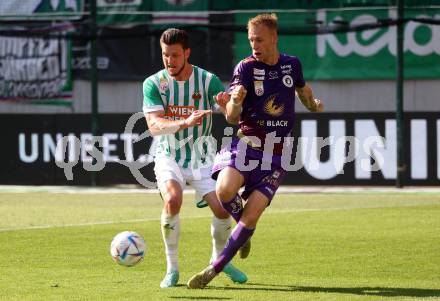 Fussball Bundesliga. SK Austria Klagenfurt gegen SK Rapid Wien.  Florian Jaritz,(Klagenfurt),     Kevin Wimmer (Rapid).  Klagenfurt, am 3.6.2023.
Foto: Kuess
---
pressefotos, pressefotografie, kuess, qs, qspictures, sport, bild, bilder, bilddatenbank
