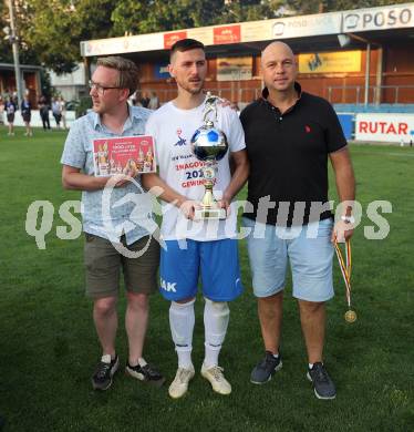 Fussball KFV Cup. SAK gegen Dellach/Gail. Darjan Aleksic,  (SAK), Martin Mutz (KFV) . Klagenfurt, am 17.6.2023.
Foto: Kuess



---
pressefotos, pressefotografie, kuess, qs, qspictures, sport, bild, bilder, bilddatenbank