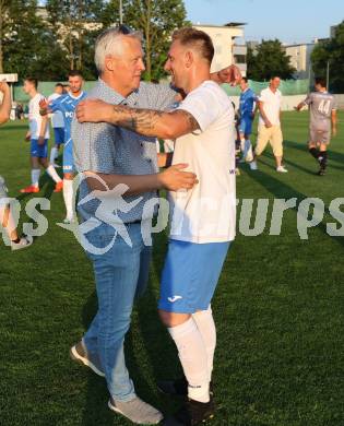 Fussball KFV Cup. SAK gegen Dellach/Gail. Marko Wieser, Darijo Biscan  (SAK). Klagenfurt, am 17.6.2023.
Foto: Kuess



---
pressefotos, pressefotografie, kuess, qs, qspictures, sport, bild, bilder, bilddatenbank